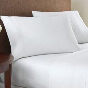 6 Piece Solid 1200 Thread Count Cotton Sheet Set King with 2 Bonus Pillowcases